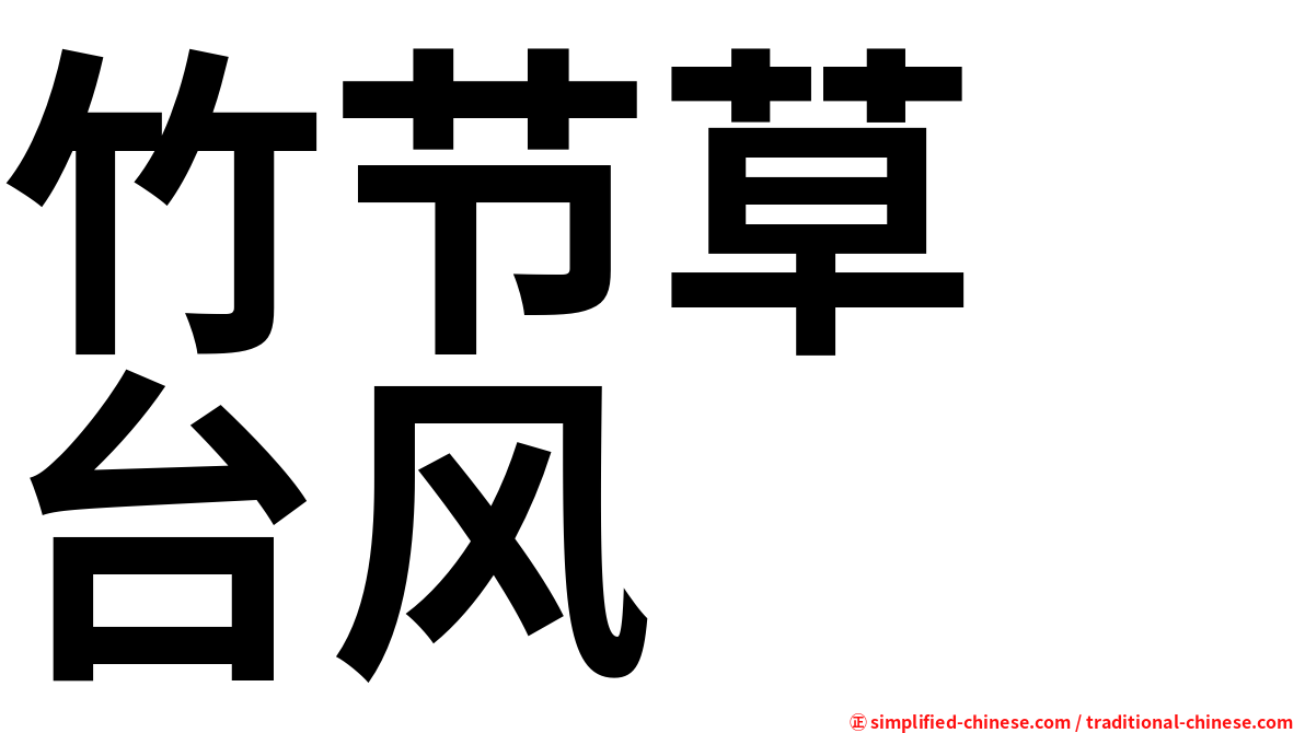 竹节草　台风